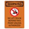 Signmission Safety Sign, OSHA WARNING, 5" Height, No Lift Truck Beyond, Portrait OS-WS-D-35-V-13358 - alternate 1